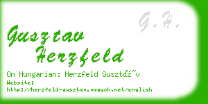 gusztav herzfeld business card